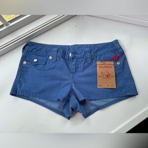 BNWT True Religion Blue Jean Shorts